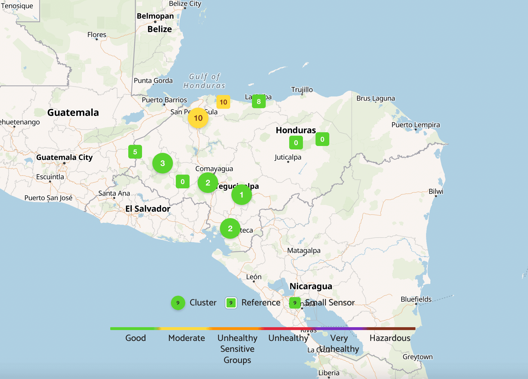 Mapa de Calidad de Aire